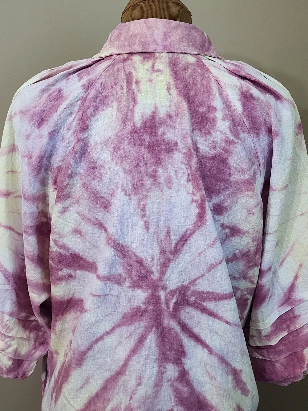 YFB Young Fabulous & Broke Beach Coverup Tie-Dye Shirt Dress Women Size S Linen - Picture 5 of 9